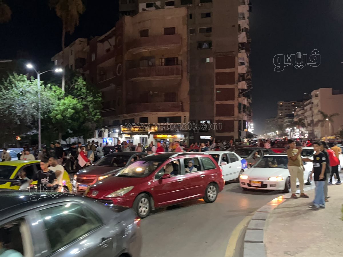 استمرار الاحتفالات ببورفؤاد لفوز المنتخب المصري على نظيره الاسترالي&nbsp;