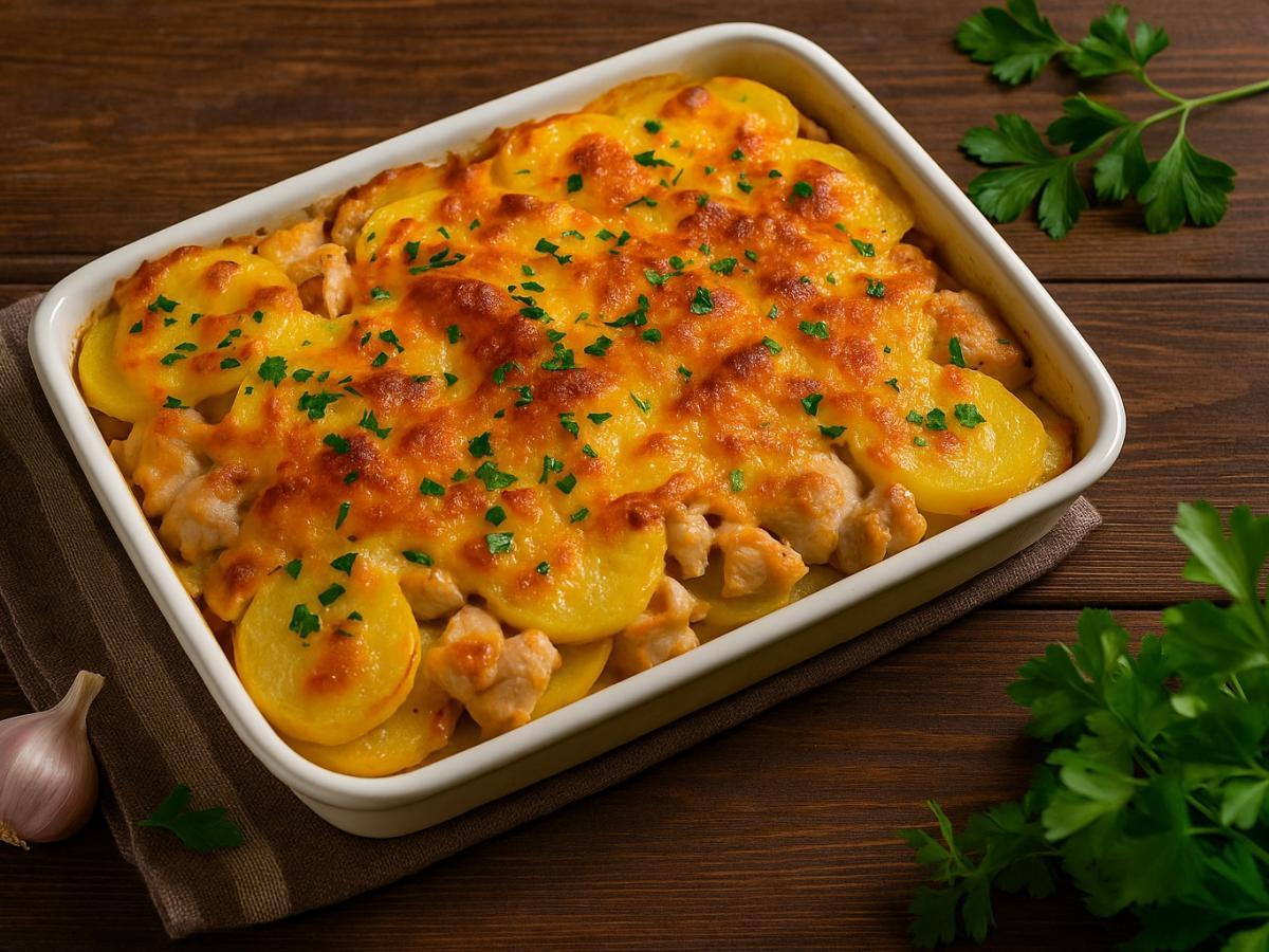 صينية البطاطس بالفراخ