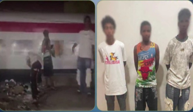 ضبط 3 طلاب بعد تداول فيديو لإلقائهم الحجارة على قطار أثناء مروره بأسوان