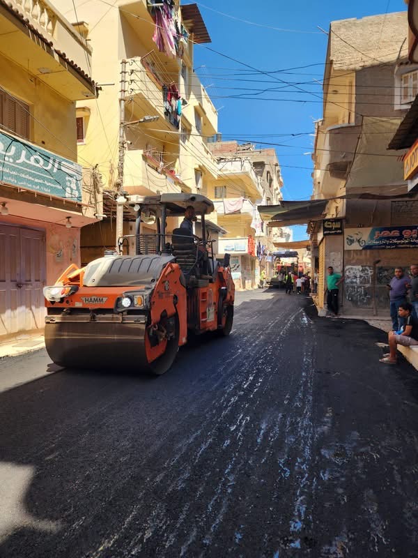 رصف شارع البحر بمدينة إدكو بمحافظة البحيرة، فيتو