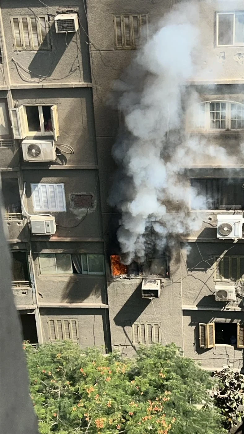 حريق شقة سكنية في مصر القديمة