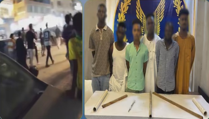 خلاف داخل مصنع يتحول إلى مشاجرة بالعصي في السلام.. والشرطة تنهي الواقعة بضبط 6 متهمين