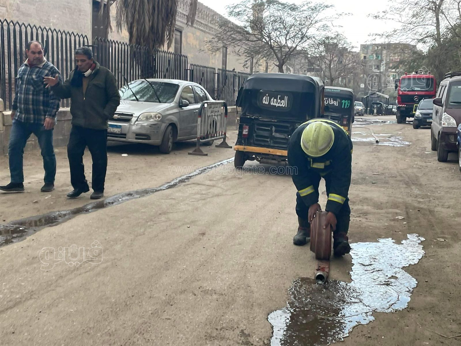 حريق مخزن خردة (3)