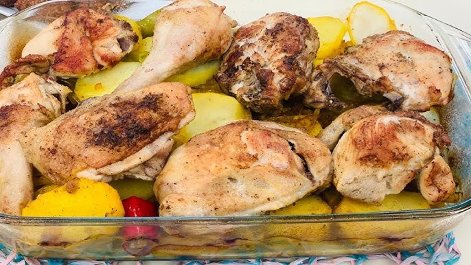 طريقة عمل صينية البطاطس البيضاء بالفراخ&nbsp;