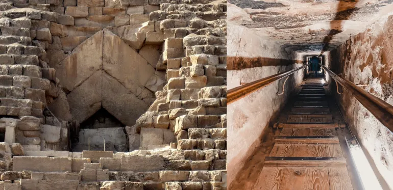 الدهليز العظيم في هرم خوفو الأكبر المؤدي إلى مدفن الملك خوفو