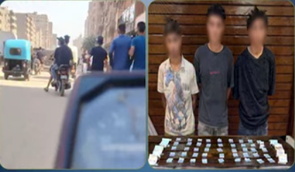 دراجة بلا لوحات تكشف نشاط 3 عاطلين في شبرا الخيمة.. فيديو يقود لضبطهم بالمخدرات