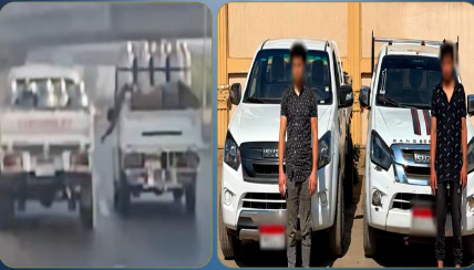 فيديو استعراض بسيارتين ربع نقل يقود لضبط سائقين بالمنوفية.. والمتهمان يعترفان بالواقعة