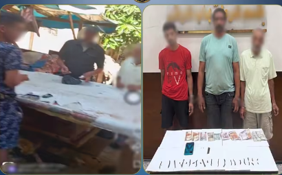 مشهد بيع المخدرات يقودهم للقبض.. ضبط 3 أشخاص بحوزتهم حشيش وسلاح أبيض