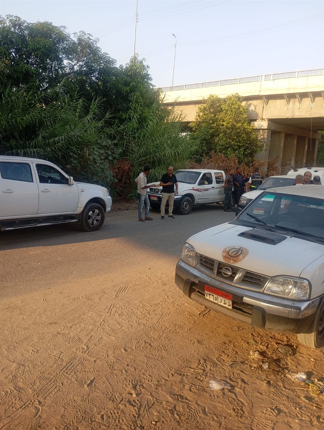 جانب من متابعة أعمال الإصلاح ميدانيا، فيتو