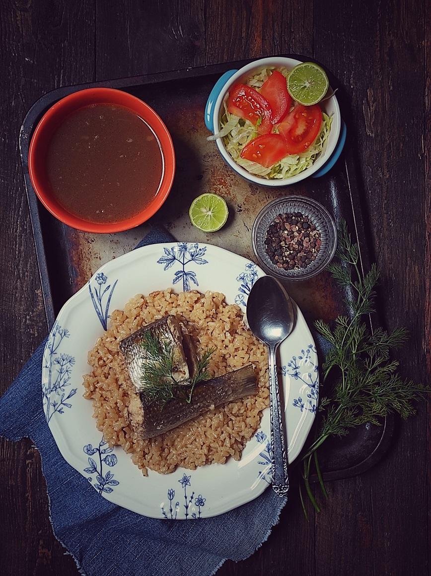 طريقة تقديم أرز الصيادية