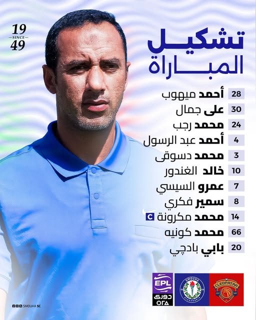 تشكيل سموحة أمام سيراميكا كليوباترا، فيتو