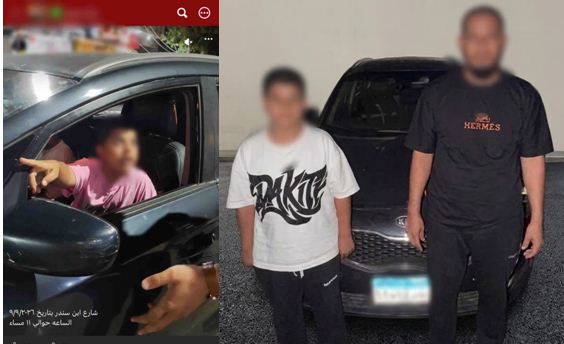 طالب يقود سيارة بالقاهرة ويعرض حياة المواطنين للخطر وتحرك أمنى يلاحقه