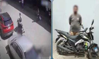 قائد دراجة نارية يدهس سيدة ويفر هاربا فى بولاق الدكرور..والشرطة تلاحقه