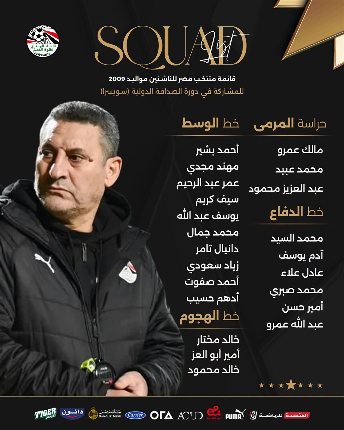 قائمة منتخب مصر في دورة سويسرا، فيتو
