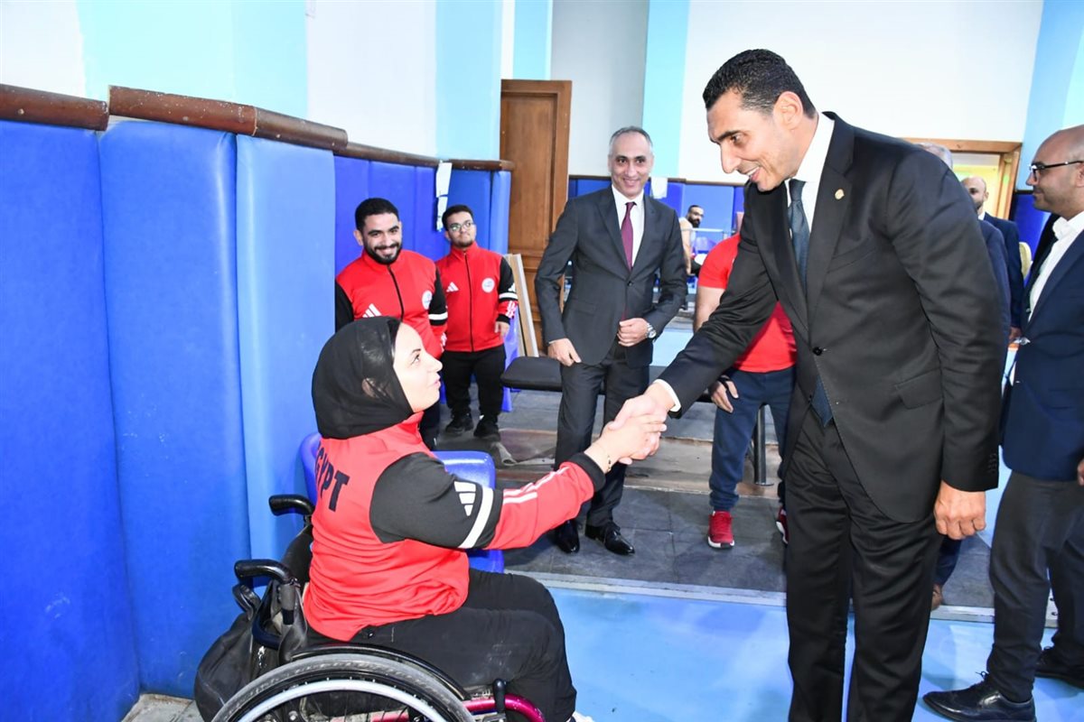 جوهر نبيل يتفقد المركز الأوليمبي ويلتقي منتخبات البوتشيا ورفع الأثقال وألعاب القوى البارالمبية