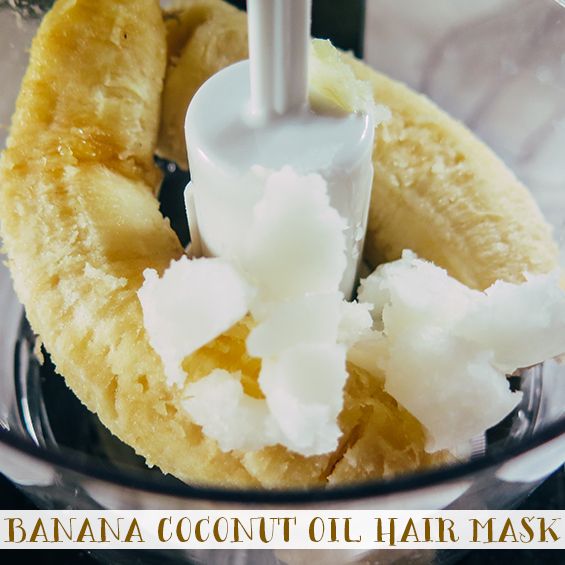 الموز وزيت جوز الهند