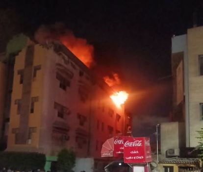 حريق مدرسة النيل جاردن بأوسيم