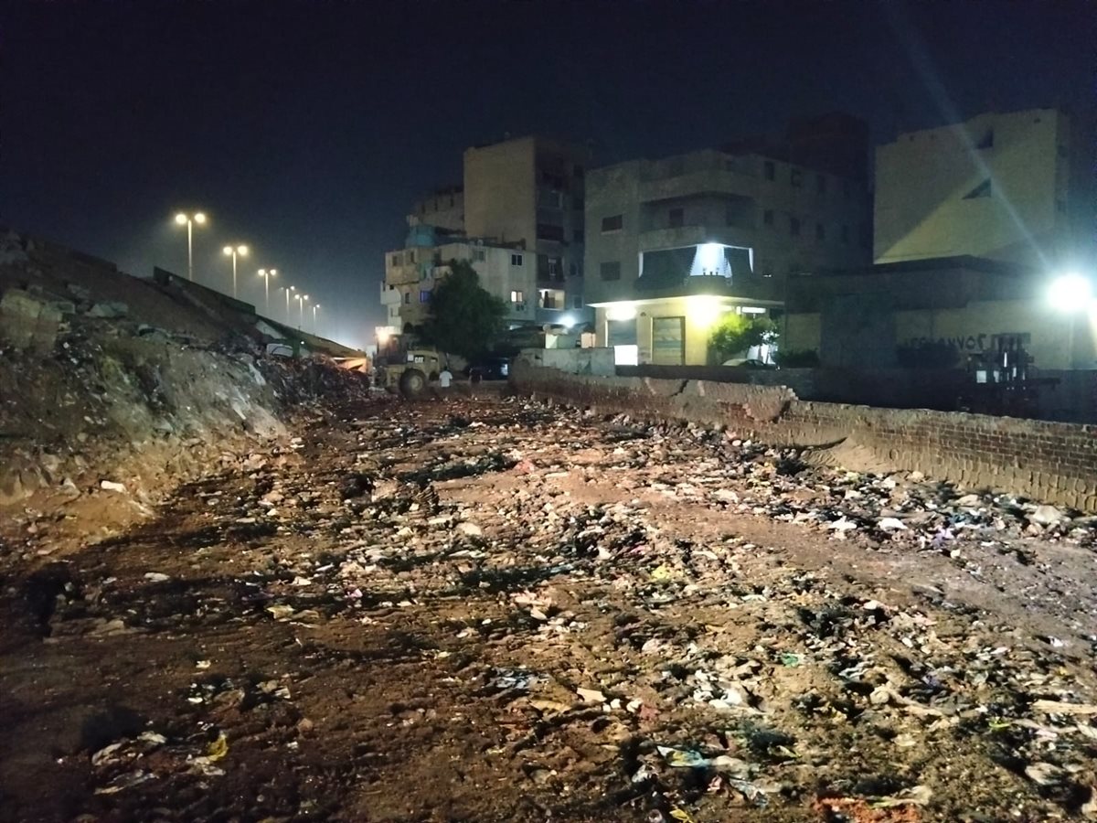 رفع 200 طن مخلفات أسفل دائري صفط اللبن