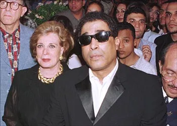 السيدة جيهان واحمد زكى فى العرض الخاص 