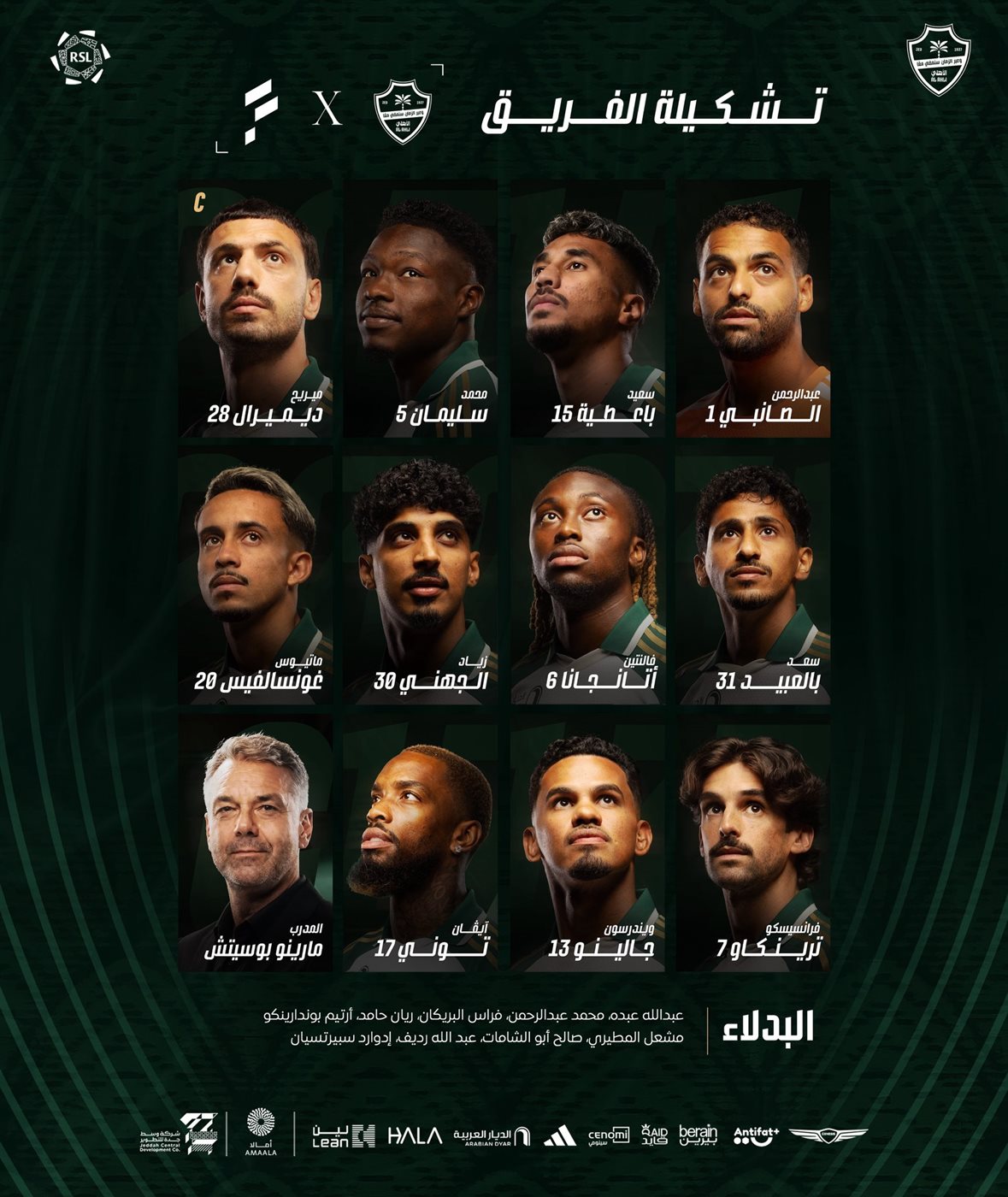 التشكيل الرسمي لمباراة أهلي جدة والفتح في الدوري السعودي