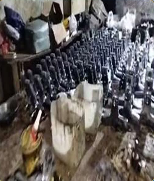مصنع غير مرخص لتصنيع خلاطات المياه مجهولة المصدر