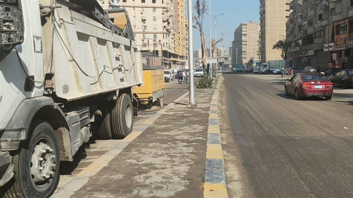 لتحسين المظهر الحضاري، رفع 1500 طن رتش أسفل دائري الهرم