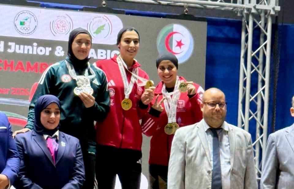 ​3 ذهبيات و3 أرقام قياسية، «أميرة» ابنة جامعة طنطا تتألق في البطولة العربية والأفريقية للأثقال