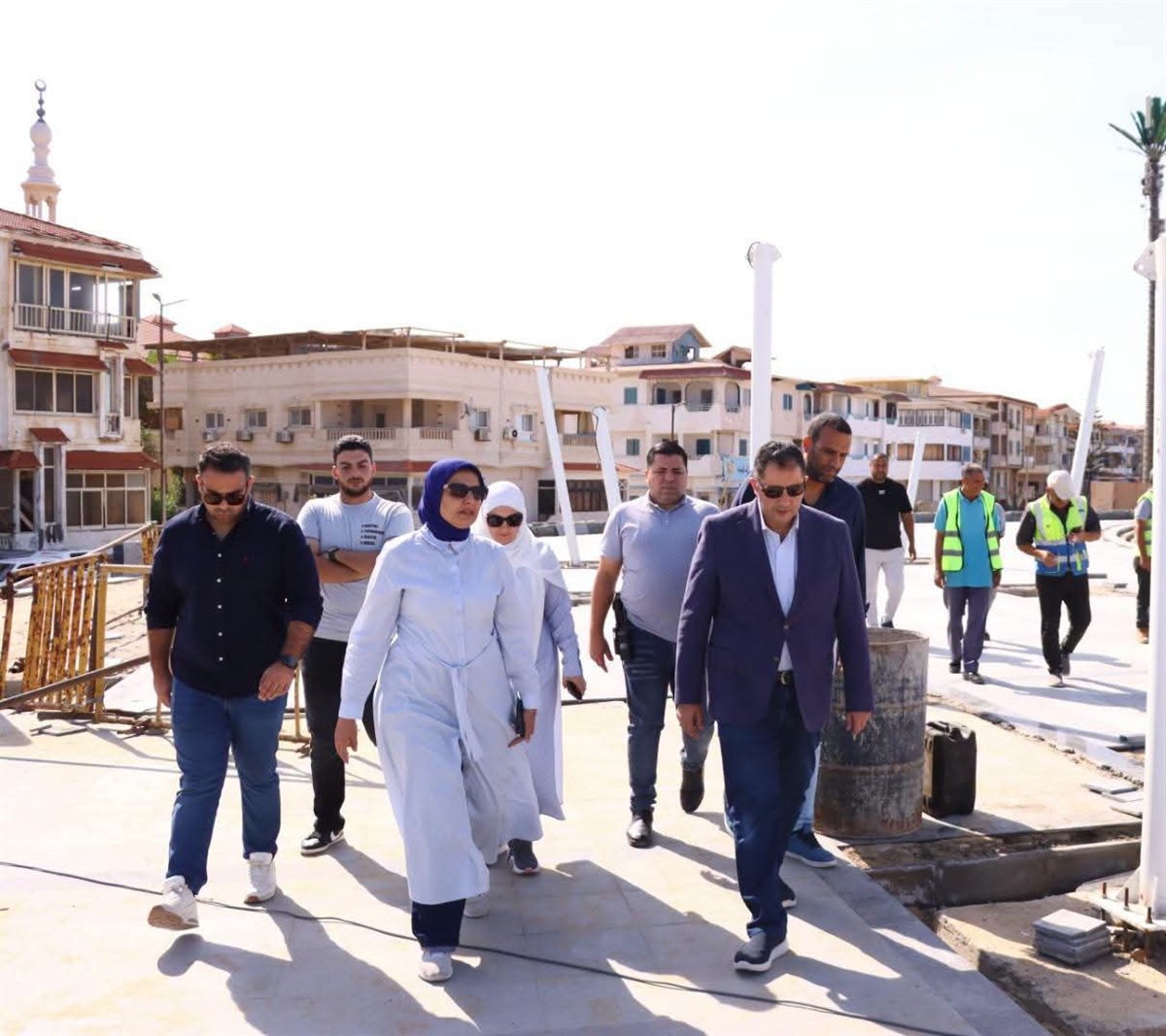 جولة ميدانية لمحافظ دمياط لمتابعة تطوير منطقة اللسان برأس البر