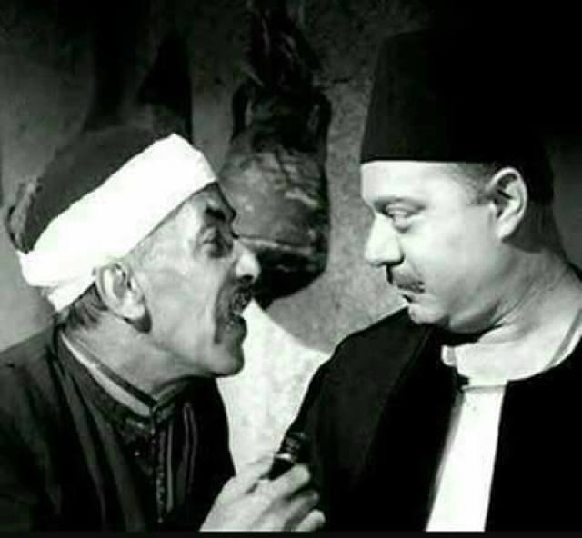 صلاح منصور وحسن البارودى العمدة وشيخ البلد 
