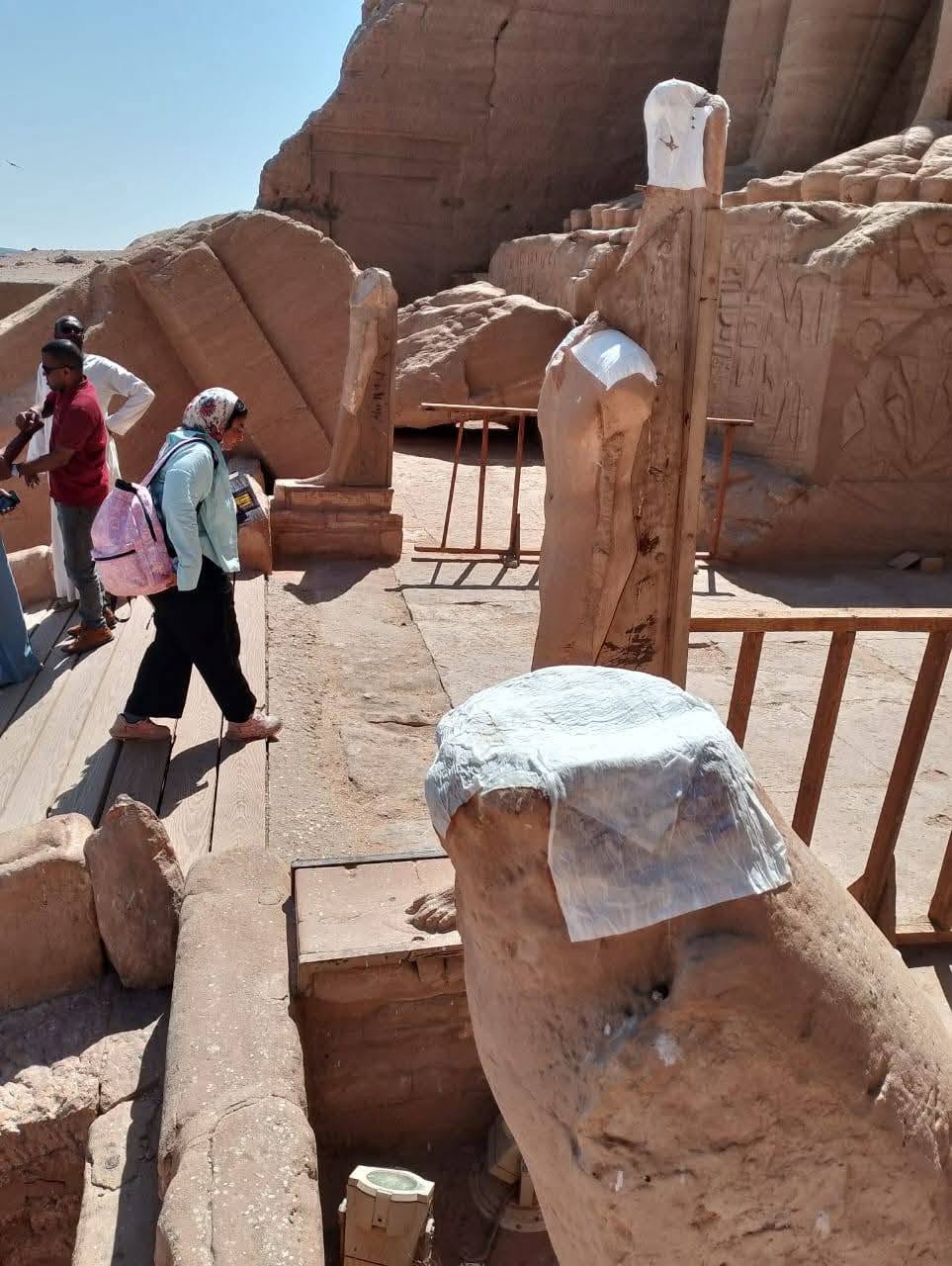 معبد أبو سمبل في أسوان يستعد لاحتفالية تعامد الشمس (صور)