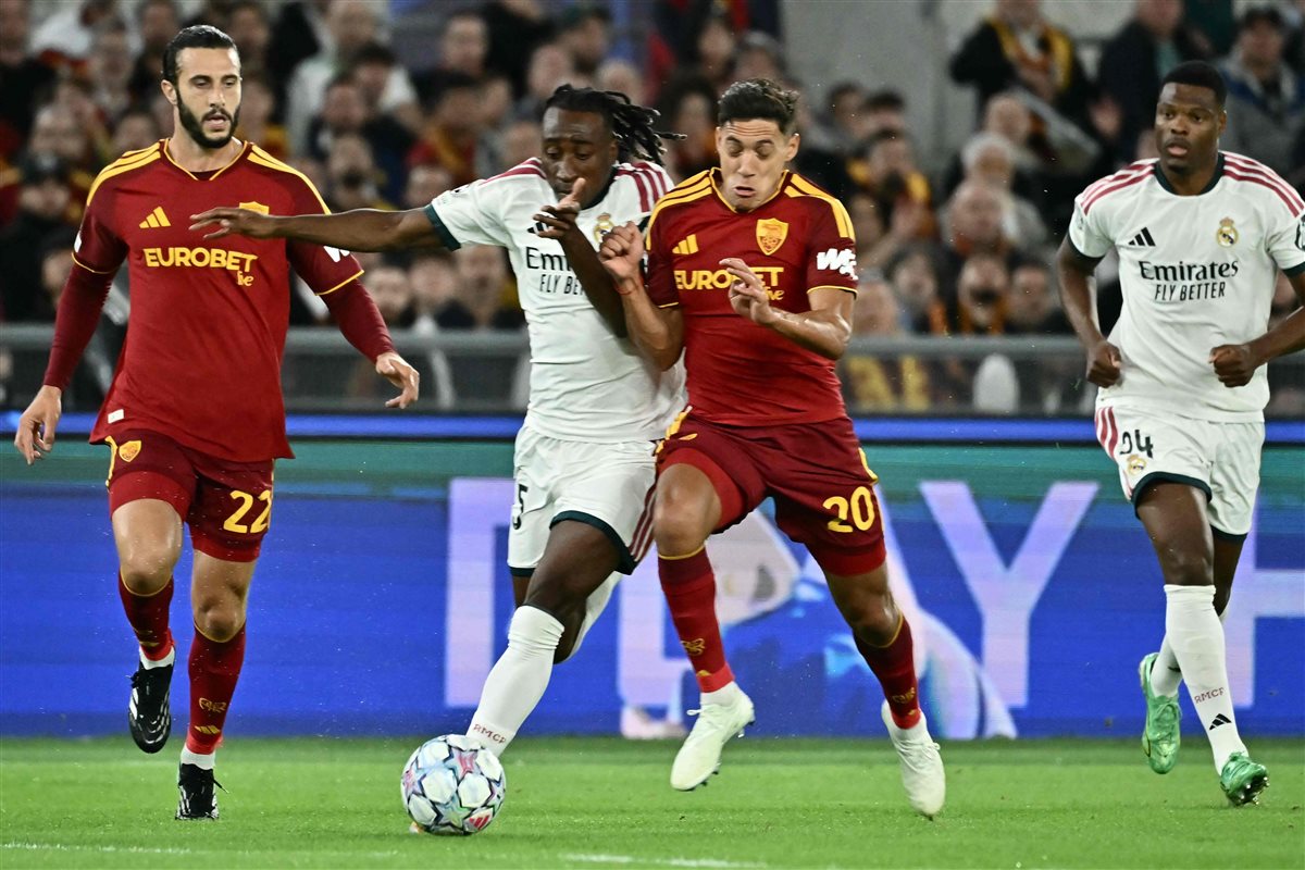 التعادل يحسم الشوط الأول بين ريال مدريد وروما في دوري أبطال أوروبا