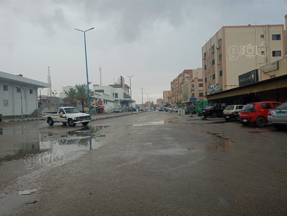 أمطار غزيرة تضرب مرسى مطروح (صور)