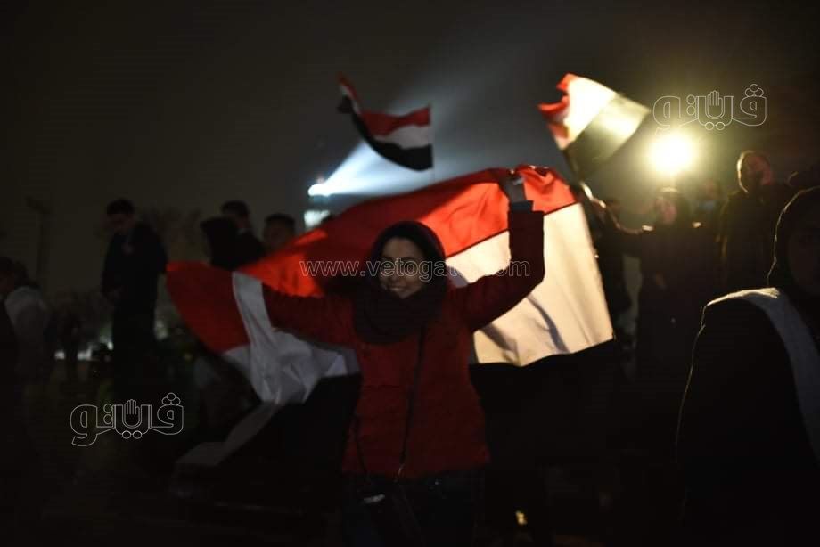 فرحة جنونية للجمهور المصري بمركز شباب الجزيرة بعد الفوز على الكاميرون (3)