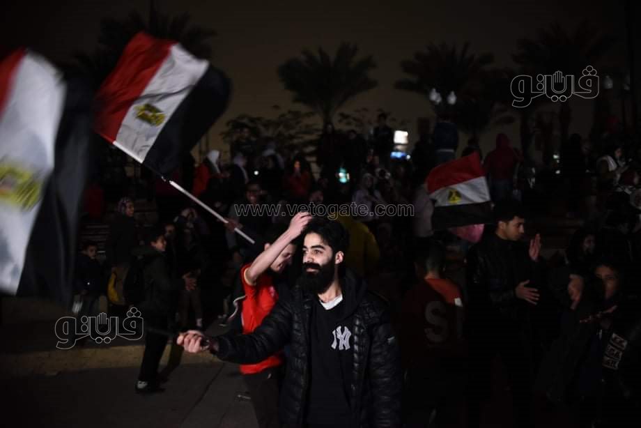 فرحة جنونية للجمهور المصري بمركز شباب الجزيرة بعد الفوز على الكاميرون (10)