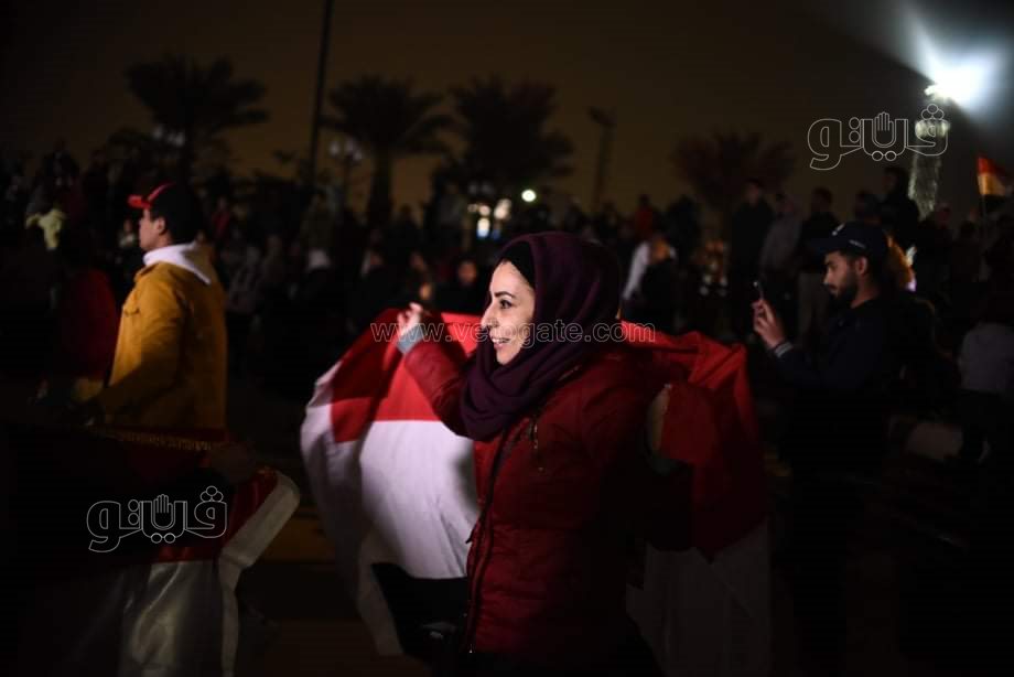 فرحة جنونية للجمهور المصري بمركز شباب الجزيرة بعد الفوز على الكاميرون (13)