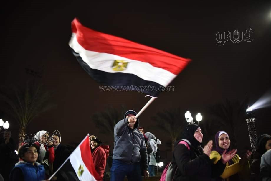فرحة جنونية للجمهور المصري بمركز شباب الجزيرة بعد الفوز على الكاميرون (16)