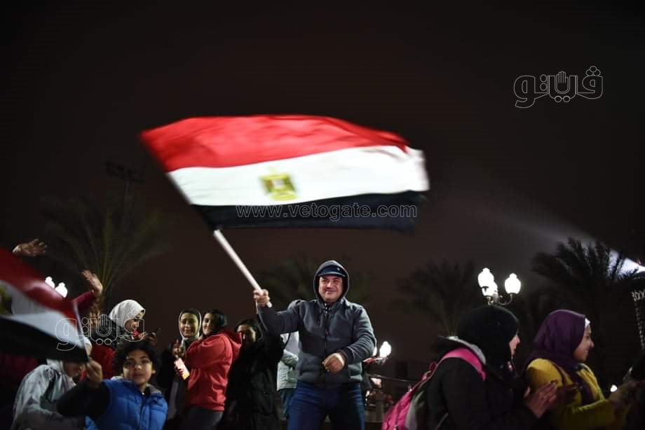 فرحة جنونية للجمهور المصري بمركز شباب الجزيرة بعد الفوز على الكاميرون (18)