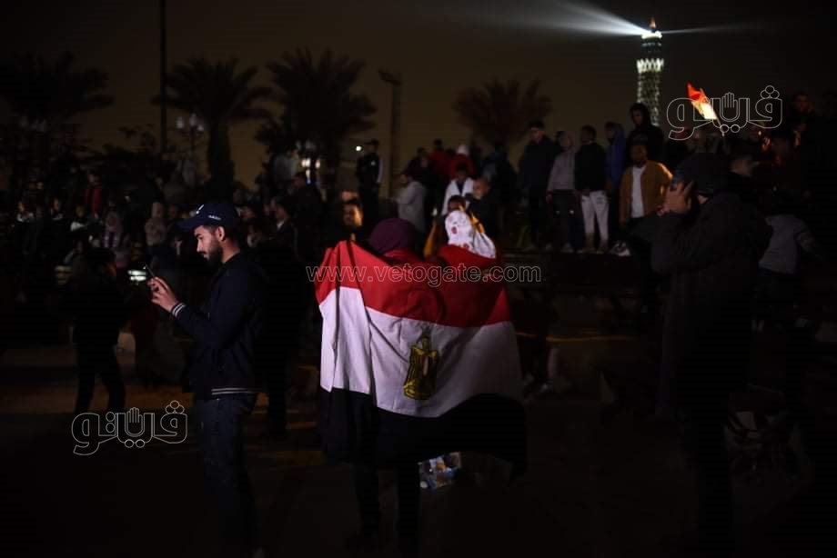 فرحة جنونية للجمهور المصري بمركز شباب الجزيرة بعد الفوز على الكاميرون (27)