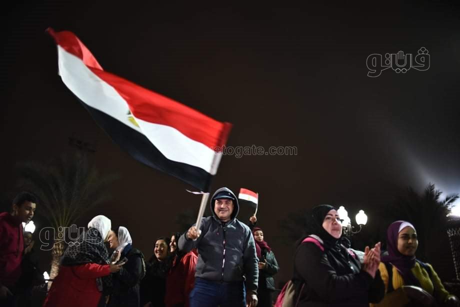 فرحة جنونية للجمهور المصري بمركز شباب الجزيرة بعد الفوز على الكاميرون (31)