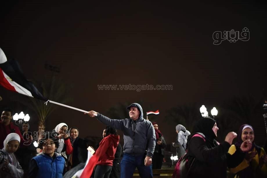 فرحة جنونية للجمهور المصري بمركز شباب الجزيرة بعد الفوز على الكاميرون (42)