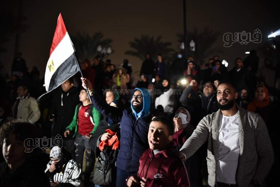 فرحة جنونية للجمهور المصري بمركز شباب الجزيرة بعد الفوز على الكاميرون (43)
