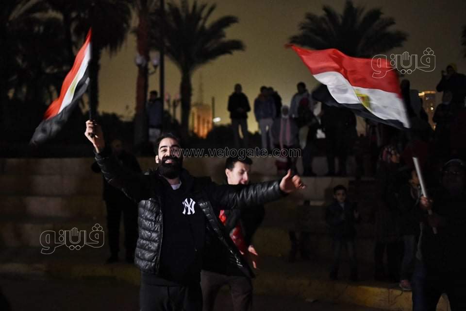 فرحة جنونية للجمهور المصري بمركز شباب الجزيرة بعد الفوز على الكاميرون (47)