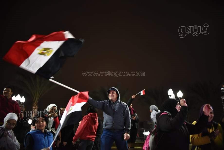 فرحة جنونية للجمهور المصري بمركز شباب الجزيرة بعد الفوز على الكاميرون (50)