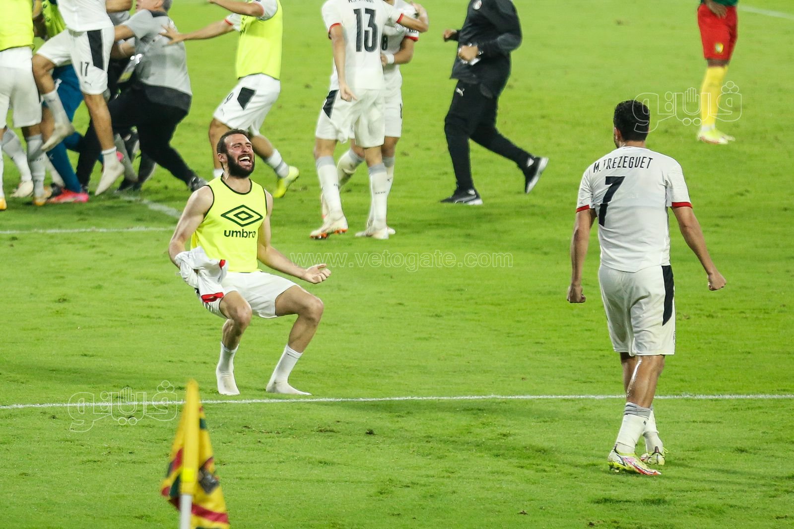 احتفال محمد صلاح ولاعبي منتخب مصر بالتأهل لنهائي أفريقيا (7)