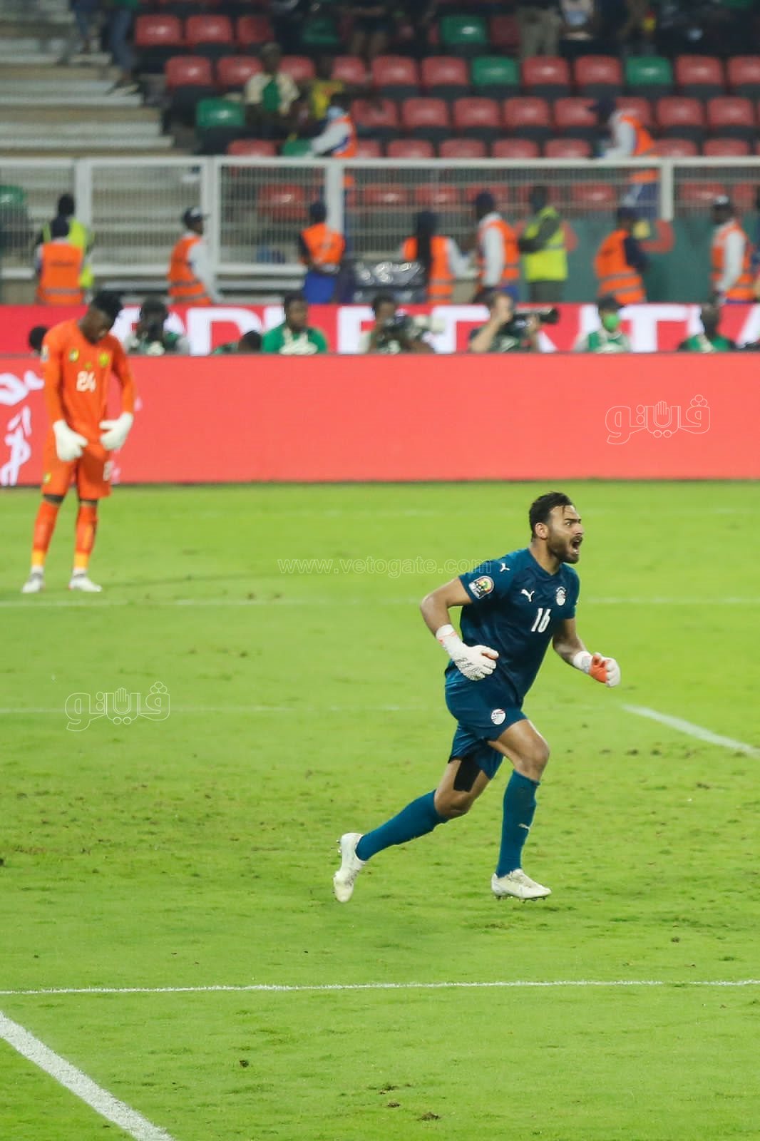 اصرار وتحدي لاعبين منتخب مصر وحارس المرمي محمد أبو جبل في التصدي لركلات الترجيح (3)