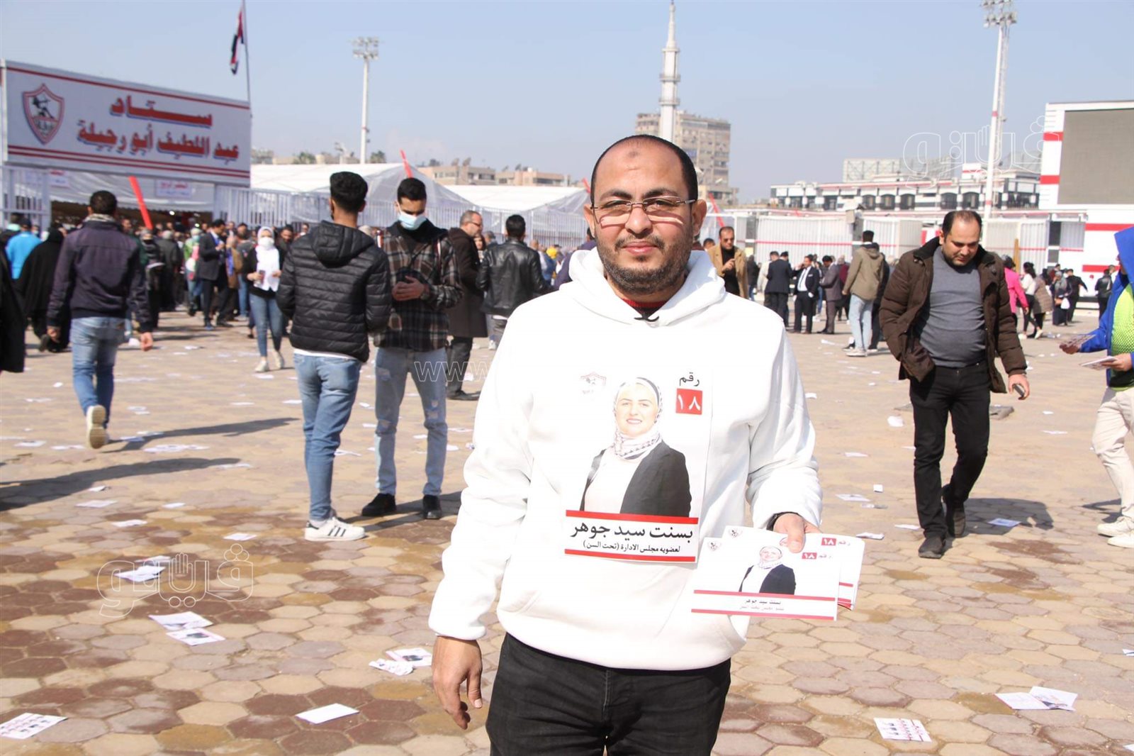 انتشار الدعاية الانتخابية داخل نادي الزمالك (1)