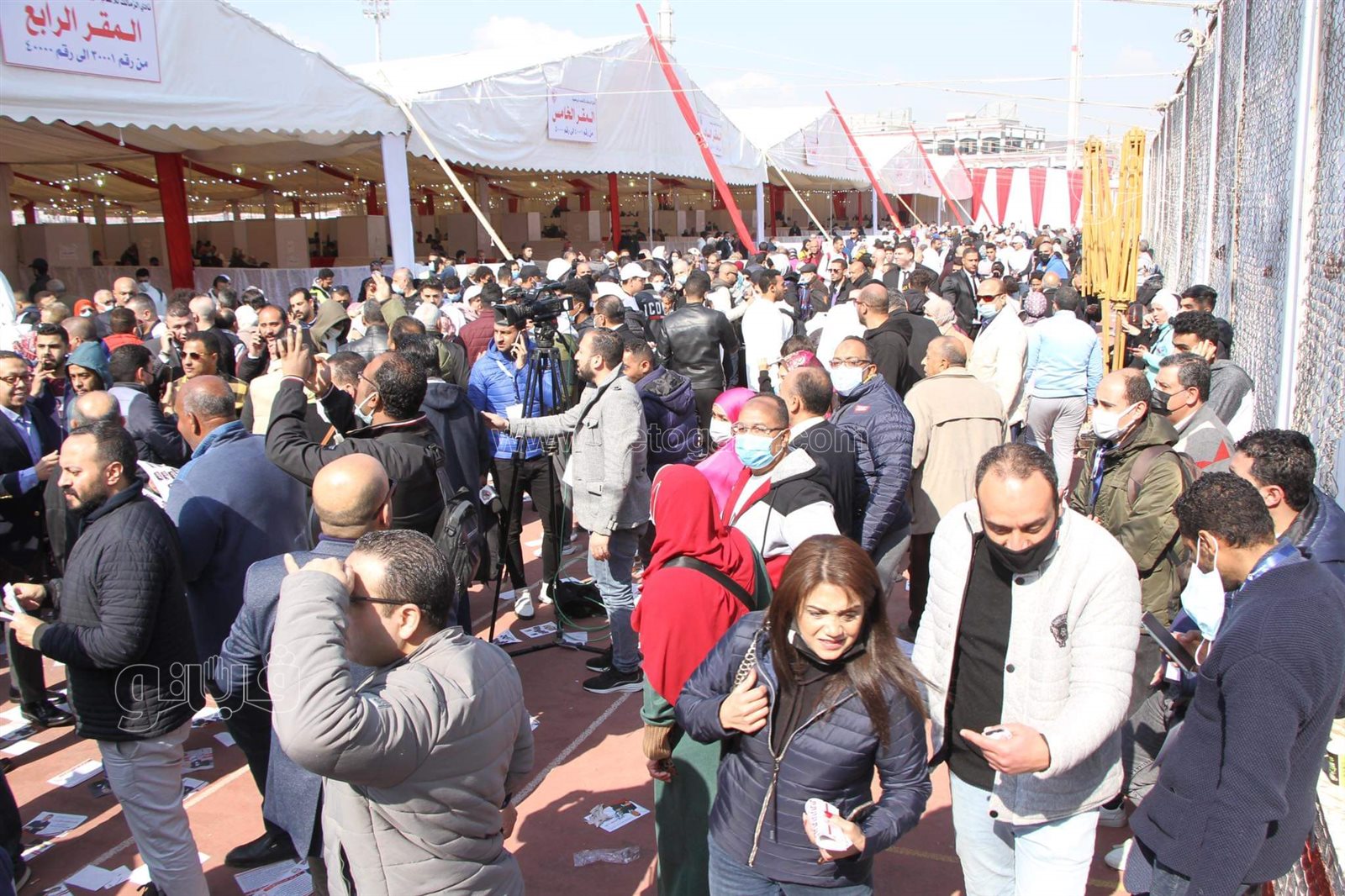 زحام وتكدس في انتخابات نادي الزمالك (1)