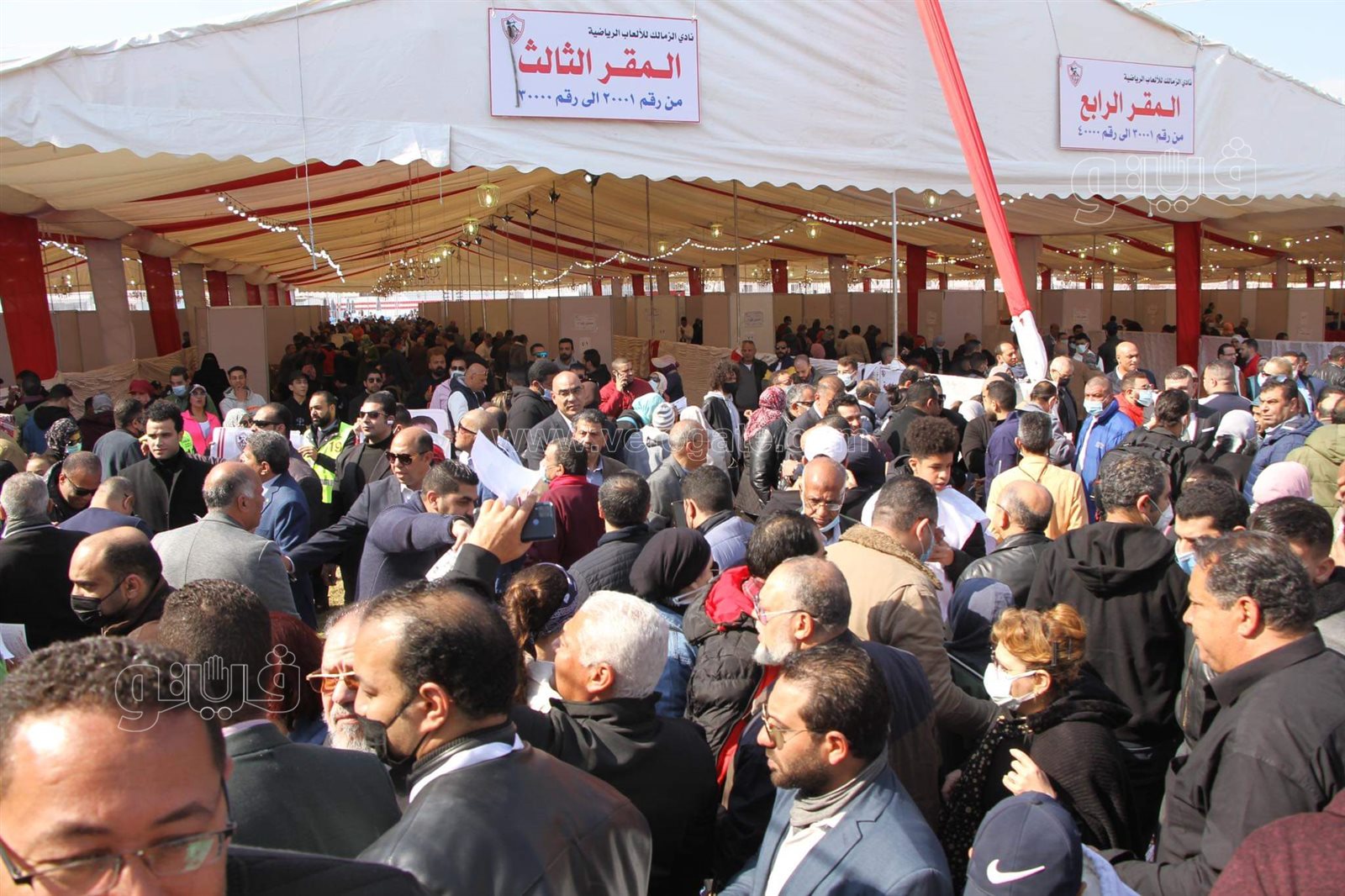 زحام وتكدس في انتخابات نادي الزمالك (2)