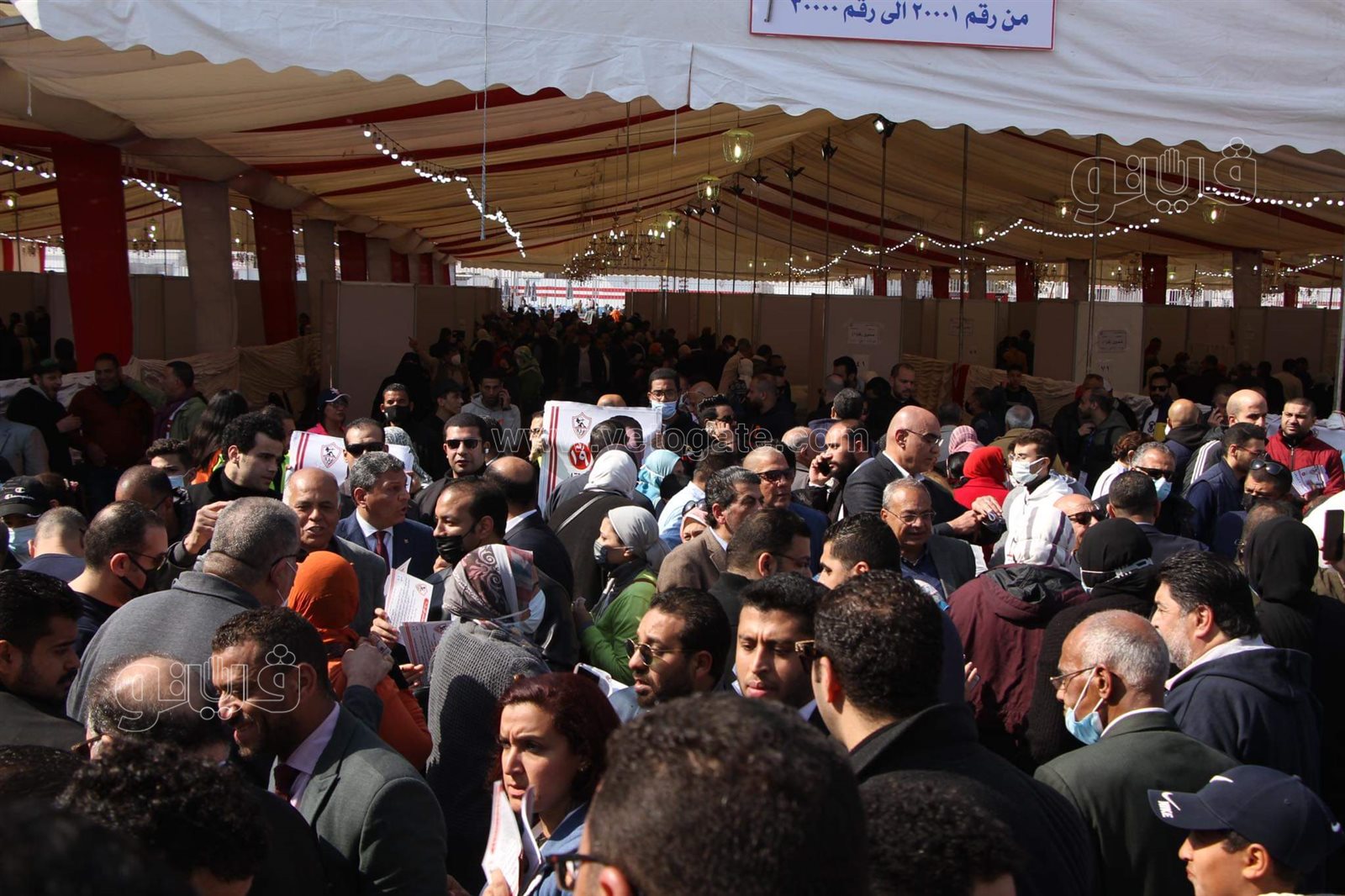 زحام وتكدس في انتخابات نادي الزمالك (4)