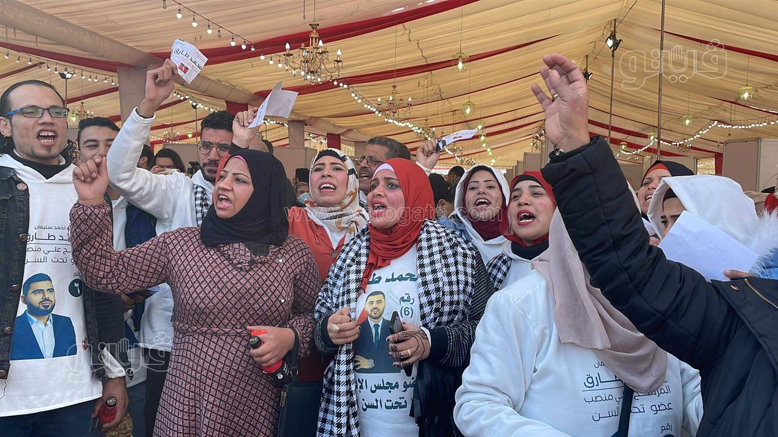 هتافات ودعاية داخل الخيم الانتخابية بنادي الزمالك (2)